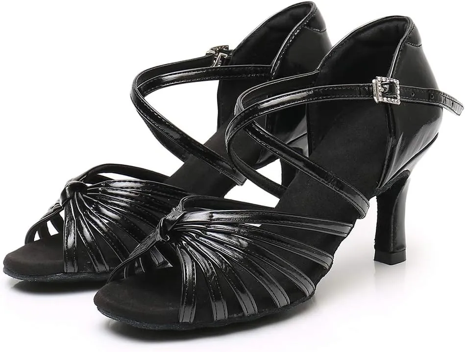 TINRYMX Women's Latin Dance Shoes Ballroom Party Practice Performance Sandals,Model WZJ