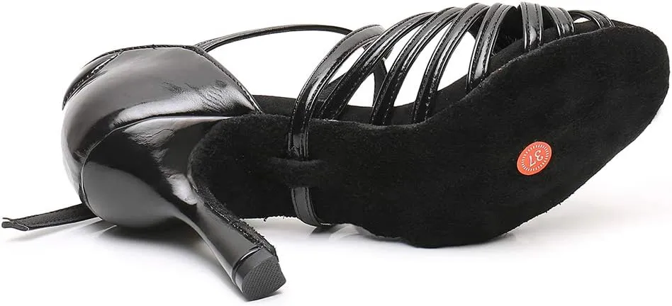 TINRYMX Women's Latin Dance Shoes Ballroom Party Practice Performance Sandals,Model WZJ