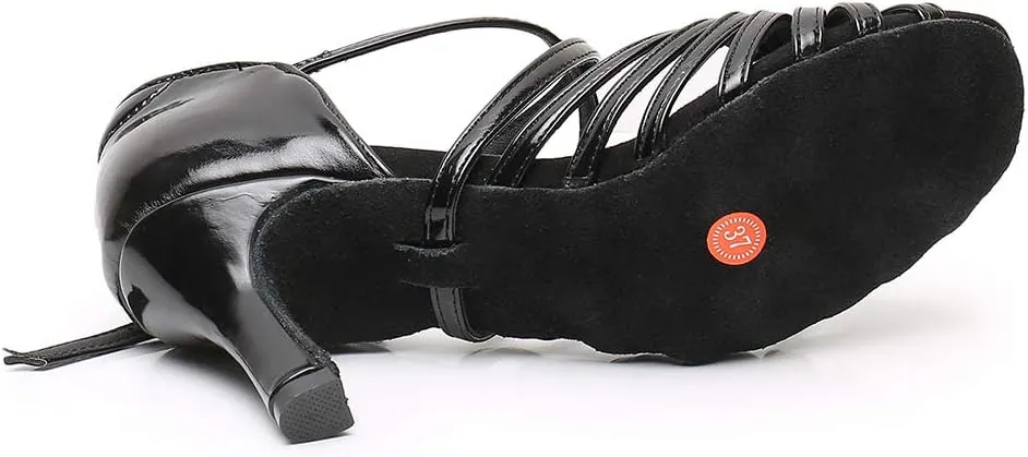 TINRYMX Women's Latin Dance Shoes Ballroom Party Practice Performance Sandals,Model WZJ