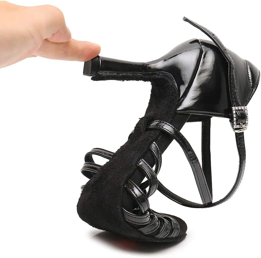 TINRYMX Women's Latin Dance Shoes Ballroom Party Practice Performance Sandals,Model WZJ