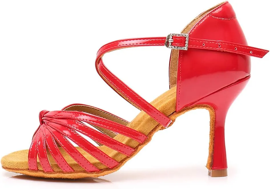 TINRYMX Women's Latin Dance Shoes Ballroom Party Practice Performance Sandals,Model WZJ