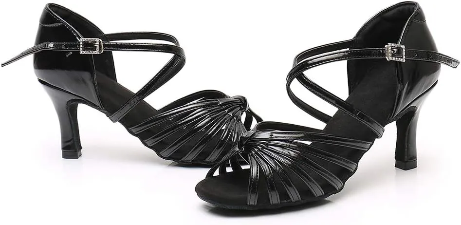 TINRYMX Women's Latin Dance Shoes Ballroom Party Practice Performance Sandals,Model WZJ