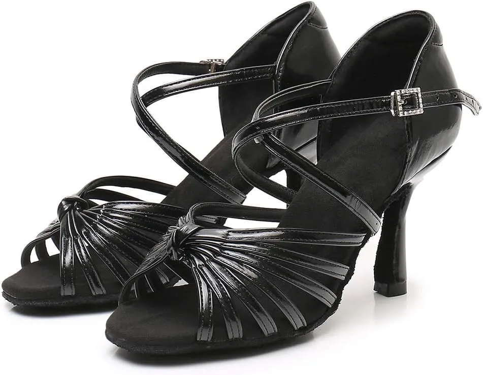 TINRYMX Women's Latin Dance Shoes Ballroom Party Practice Performance Sandals,Model WZJ