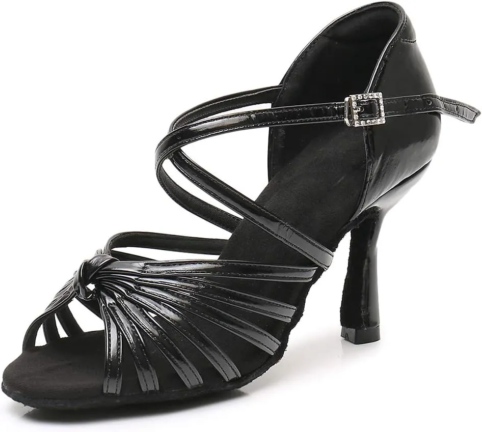 TINRYMX Women's Latin Dance Shoes Ballroom Party Practice Performance Sandals,Model WZJ