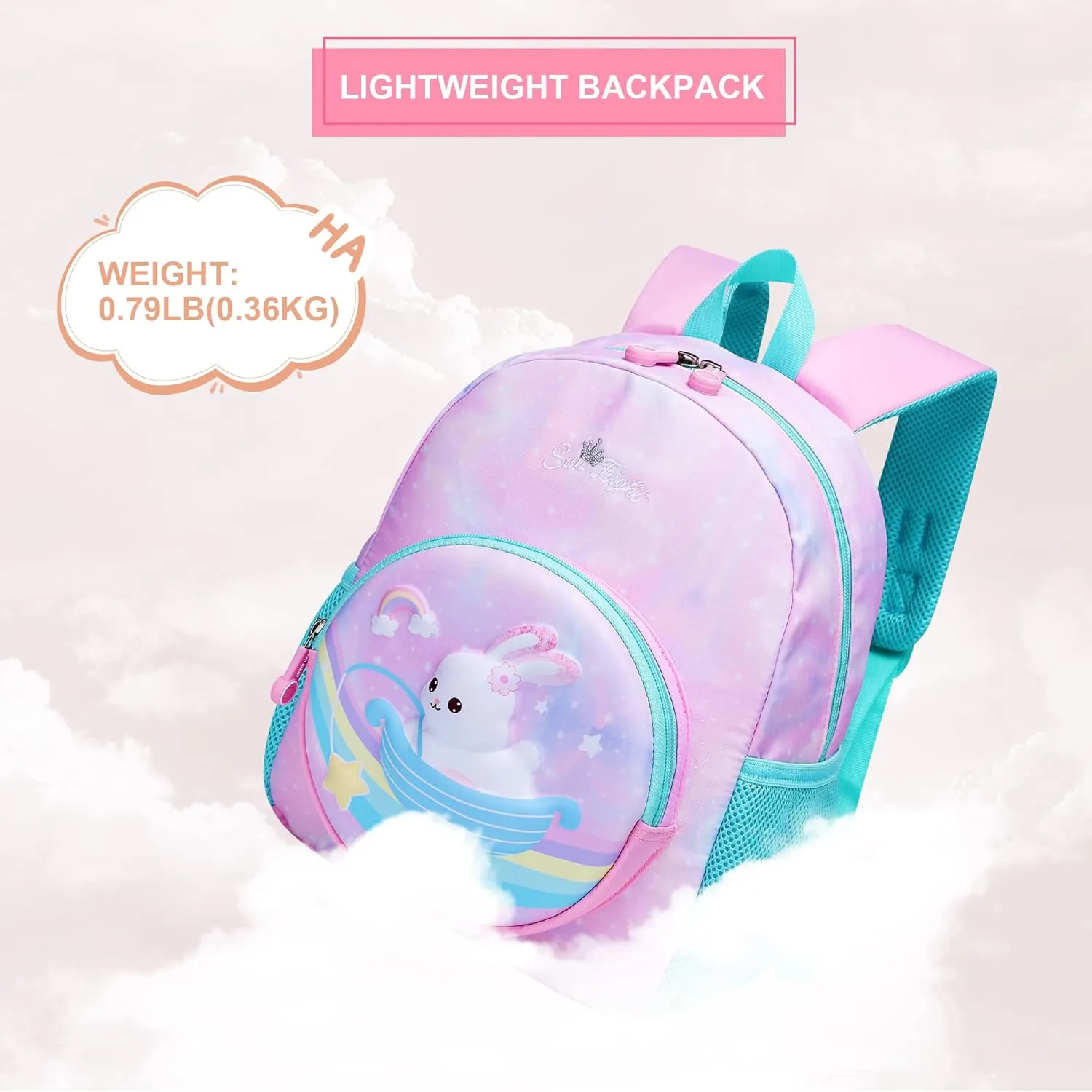 Toddler Backpack girl little Backpacks Animal Pink Rabbit Cartoon Mini Travel Bag for Baby Girl Boy 1-4 Years Baby BackpackRabbit