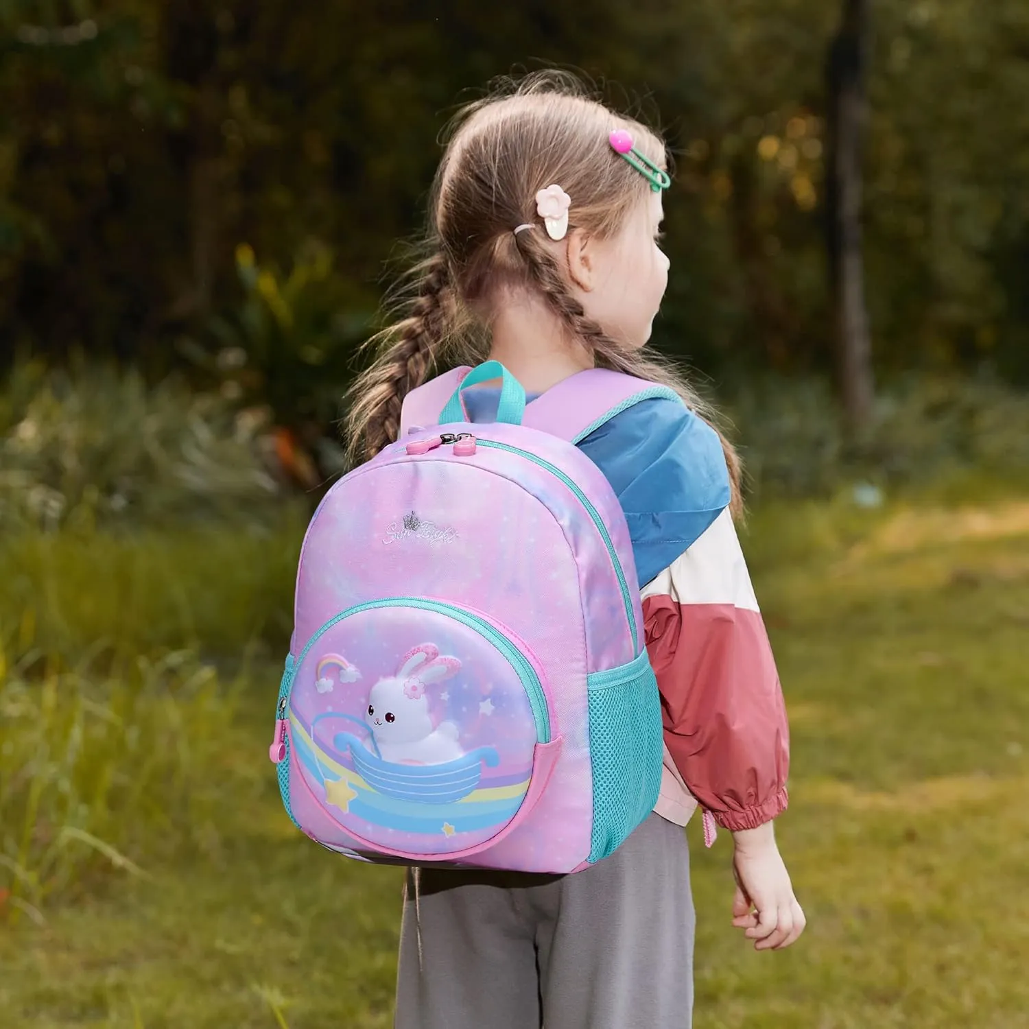 Toddler Backpack girl little Backpacks Animal Pink Rabbit Cartoon Mini Travel Bag for Baby Girl Boy 1-4 Years Baby BackpackRabbit