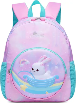Toddler Backpack girl little Backpacks Animal Pink Rabbit Cartoon Mini Travel Bag for Baby Girl Boy 1-4 Years Baby BackpackRabbit