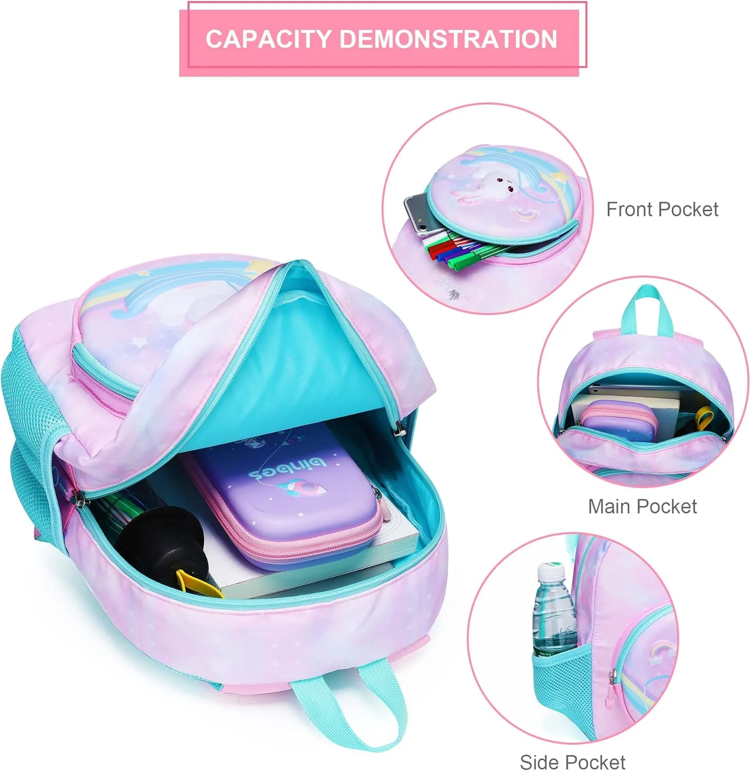 Toddler Backpack girl little Backpacks Animal Pink Rabbit Cartoon Mini Travel Bag for Baby Girl Boy 1-4 Years Baby BackpackRabbit