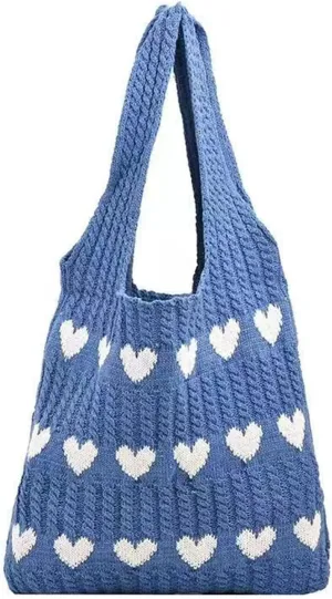 Tote Purses for Women Cute Crochet Shoulder Handbags Large Capacity Fashion Knitted Bag Summer Beach Travel Tote