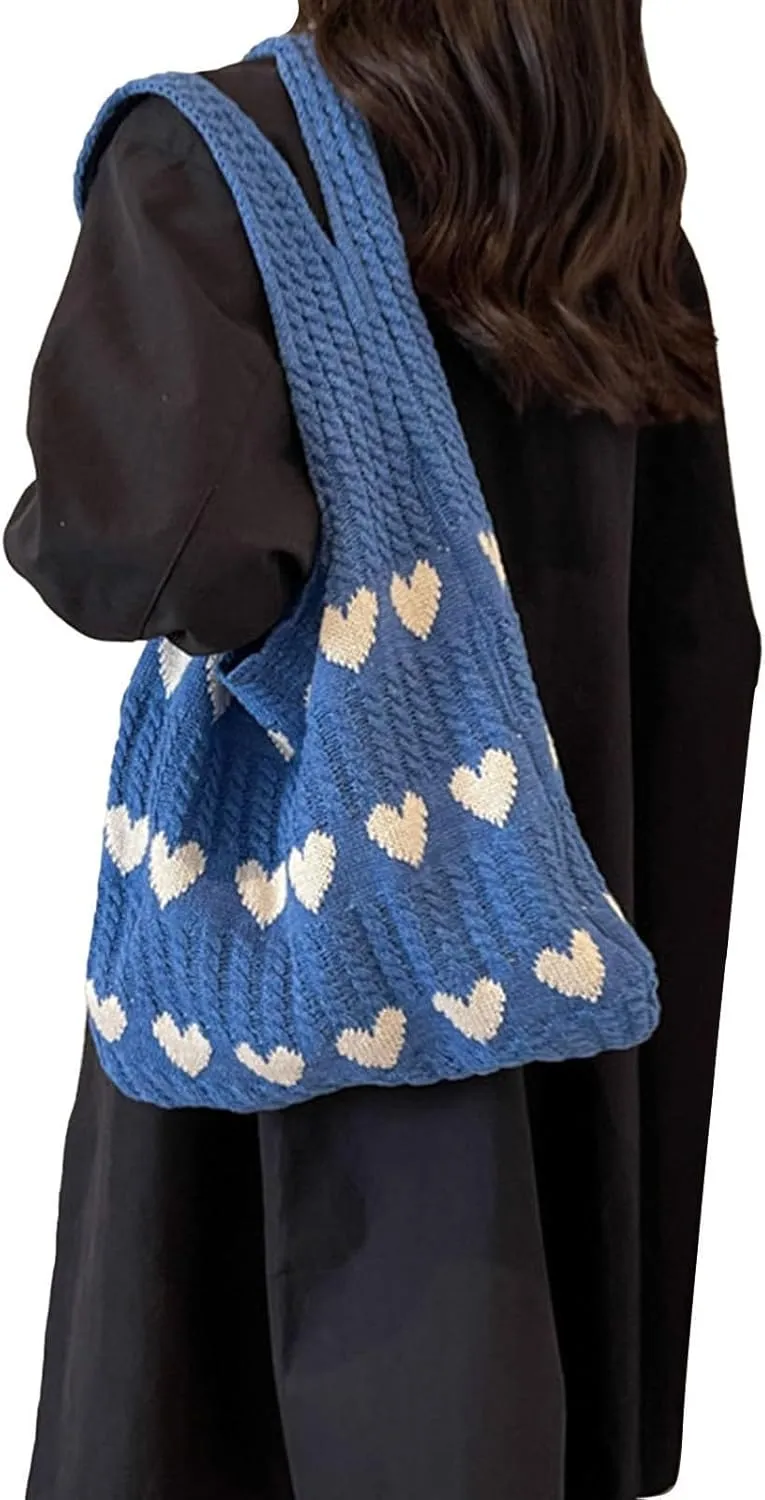 Tote Purses for Women Cute Crochet Shoulder Handbags Large Capacity Fashion Knitted Bag Summer Beach Travel Tote