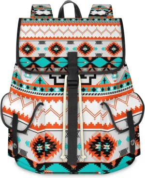 Travel Backpack For Women Men, Aztec Pattern Laptop Backpacks Rucksack Large Capacity Vintage Backpack Drawstring Backpack Casual Bookbags Water Resistant Daypack Bags For Outdoor Camping