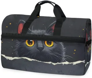 Travel Duffels Cute Cat Duffle Bag Luggage Sports Gym for Women & Men