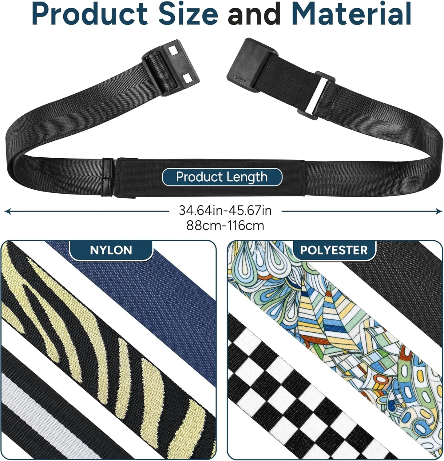 Travel Inspira Magnetic Quick-Release Luggage Strap  Adjustable Travel Belt for Suitcases, Secure Add-a-Bag Organizer for Carry-On Bags (Lightweight & Stylish Design)