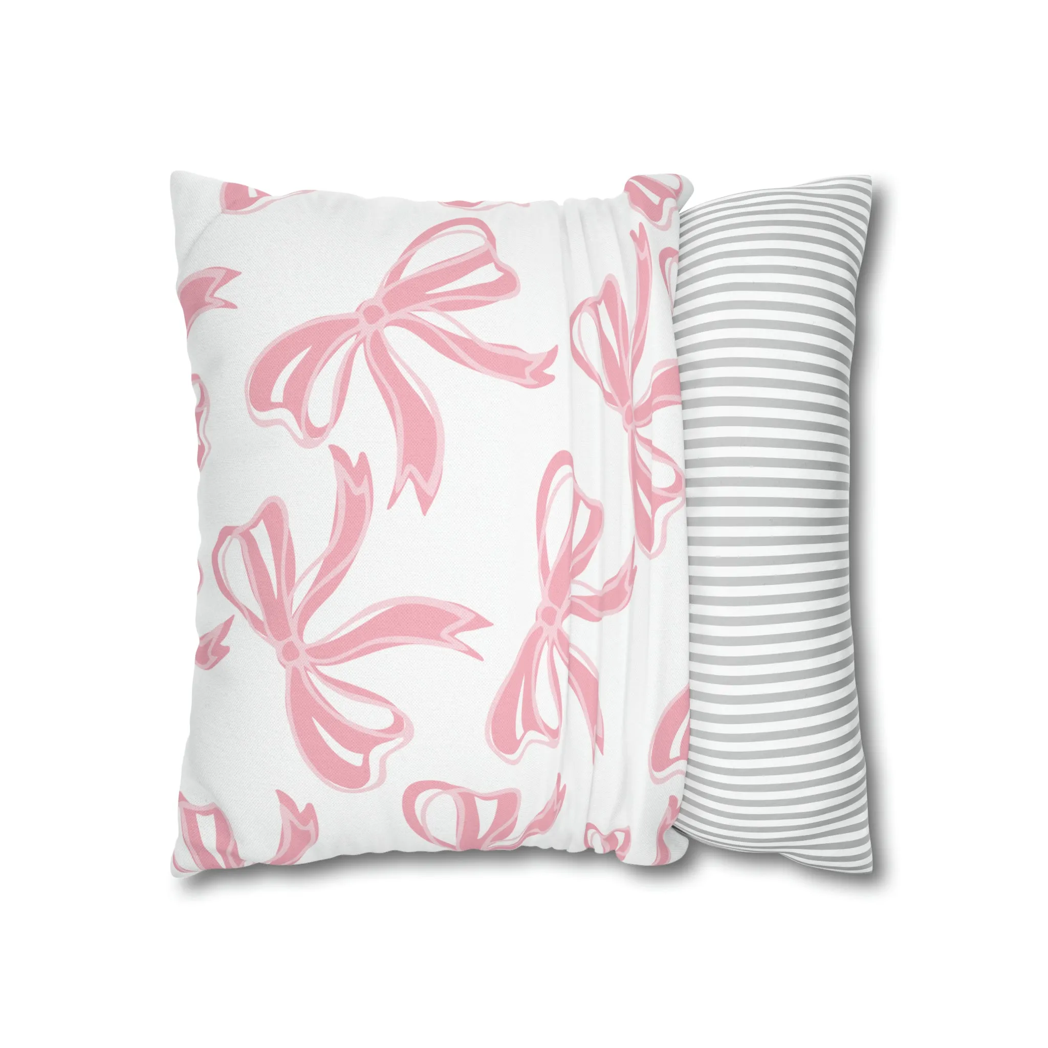 Trendy Pink Bow College Pillow Cover - Dorm Pillow, Graduation Gift, Bed Party Gift, Nursery Decor, College Gift, Pink Pillow, Bow Aesthetic