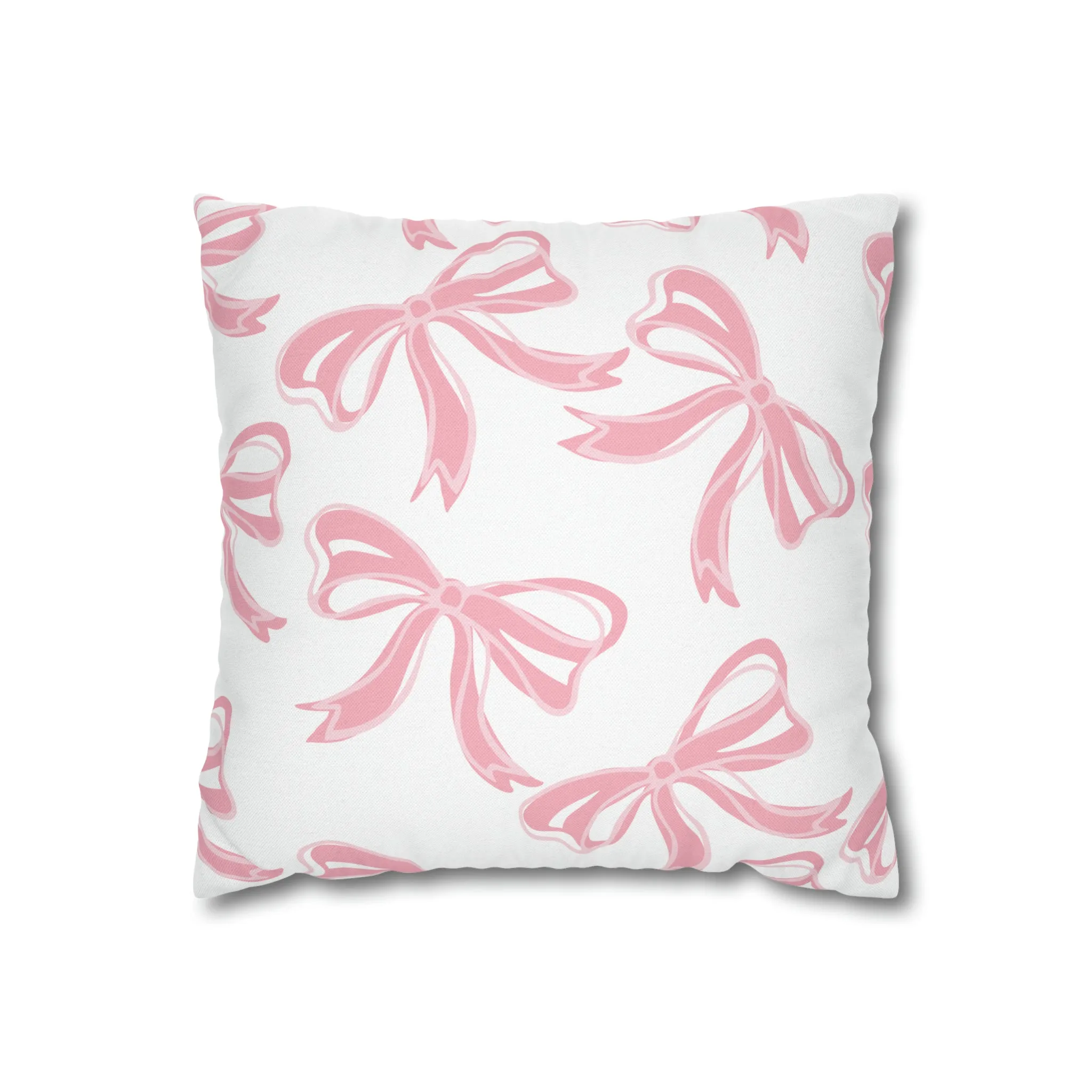 Trendy Pink Bow College Pillow Cover - Dorm Pillow, Graduation Gift, Bed Party Gift, Nursery Decor, College Gift, Pink Pillow, Bow Aesthetic