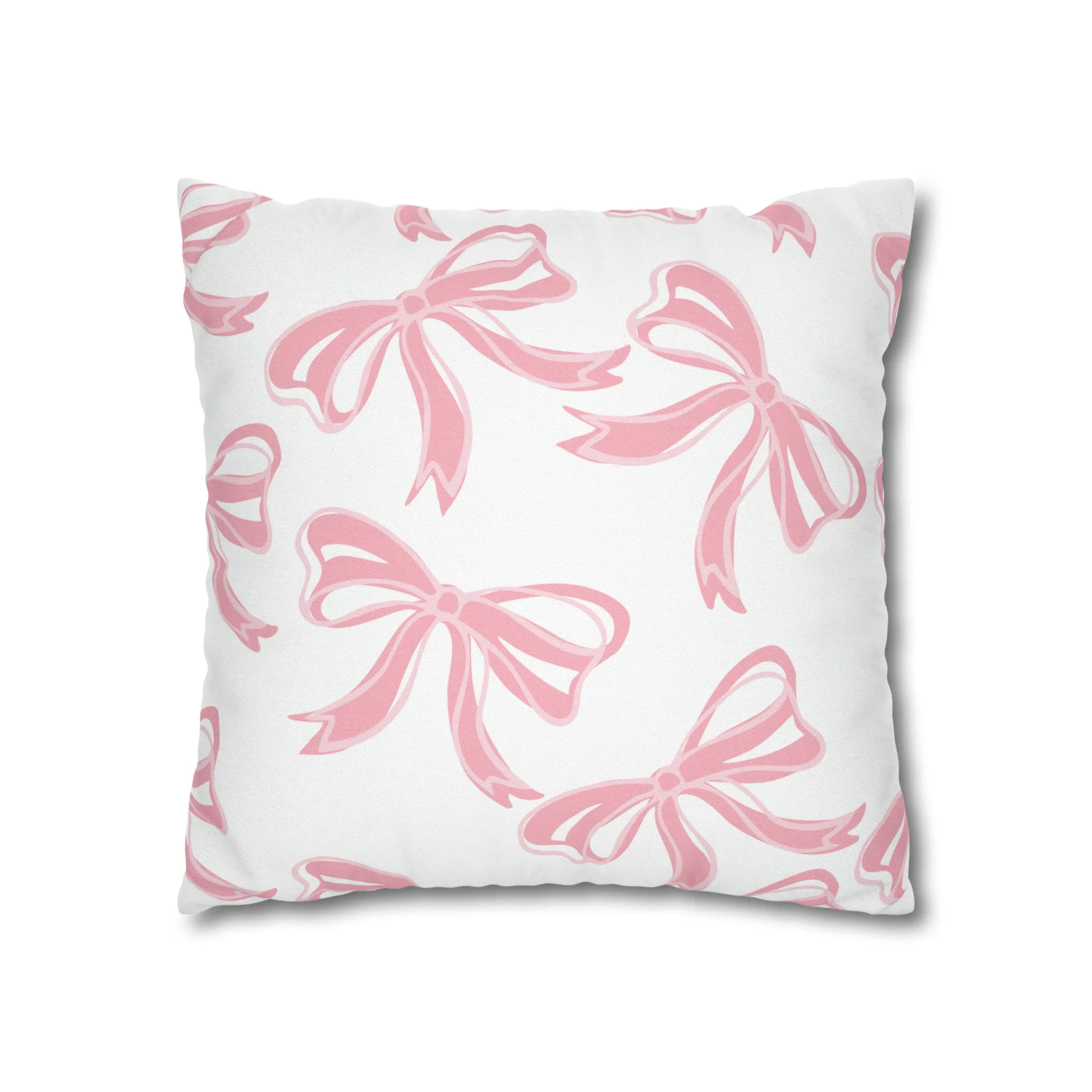 Trendy Pink Bow College Pillow Cover - Dorm Pillow, Graduation Gift, Bed Party Gift, Nursery Decor, College Gift, Pink Pillow, Bow Aesthetic