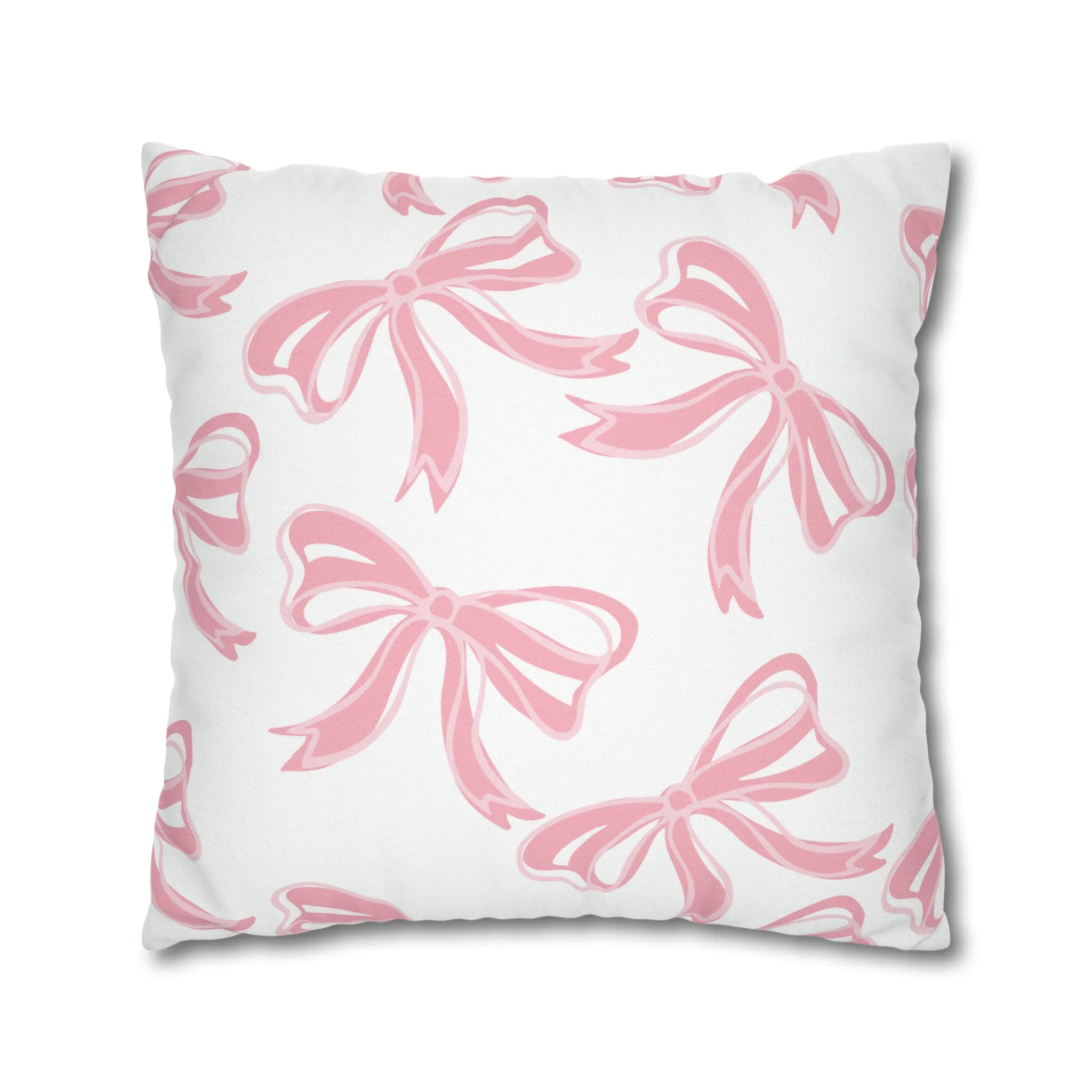 Trendy Pink Bow College Pillow Cover - Dorm Pillow, Graduation Gift, Bed Party Gift, Nursery Decor, College Gift, Pink Pillow, Bow Aesthetic