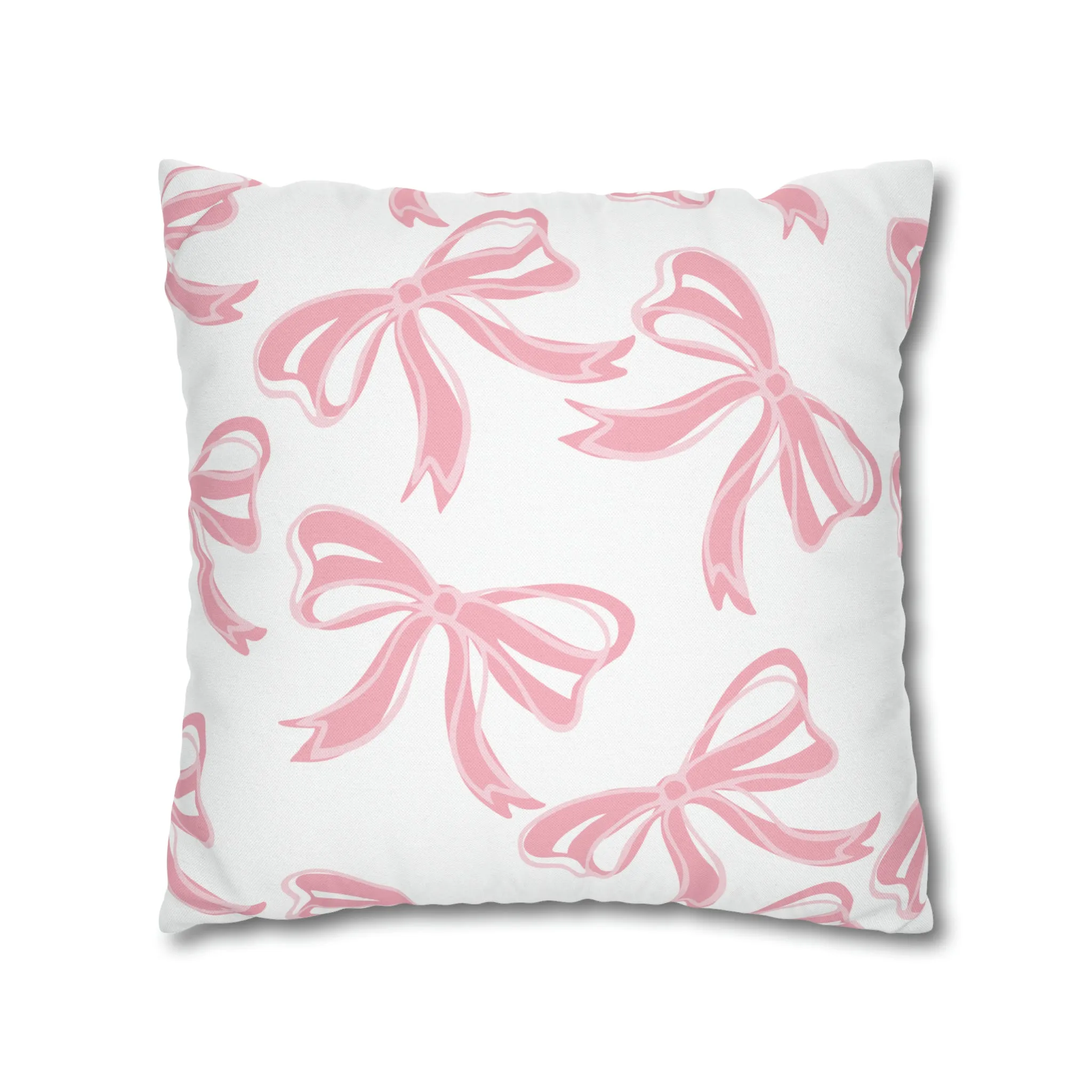 Trendy Pink Bow College Pillow Cover - Dorm Pillow, Graduation Gift, Bed Party Gift, Nursery Decor, College Gift, Pink Pillow, Bow Aesthetic