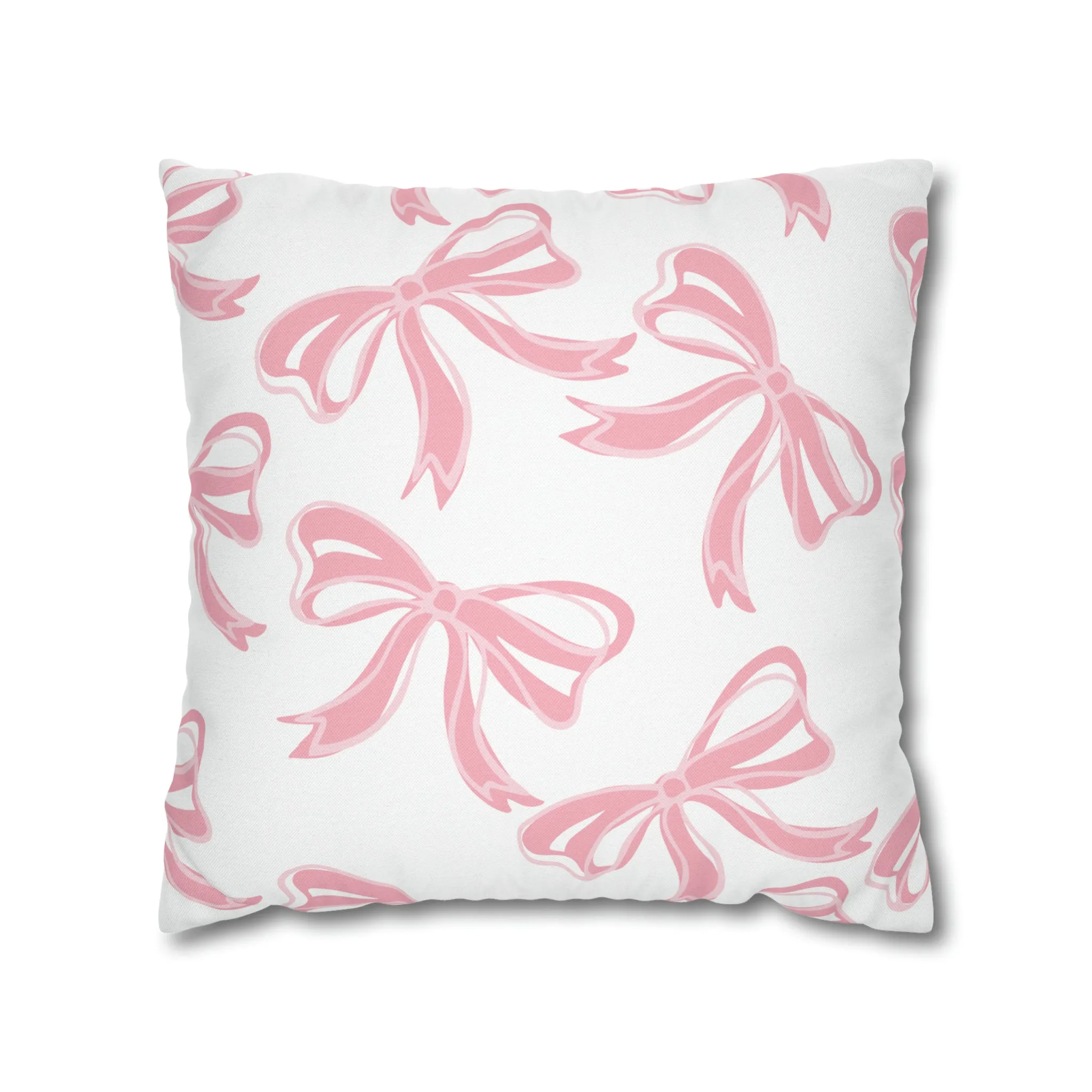 Trendy Pink Bow College Pillow Cover - Dorm Pillow, Graduation Gift, Bed Party Gift, Nursery Decor, College Gift, Pink Pillow, Bow Aesthetic
