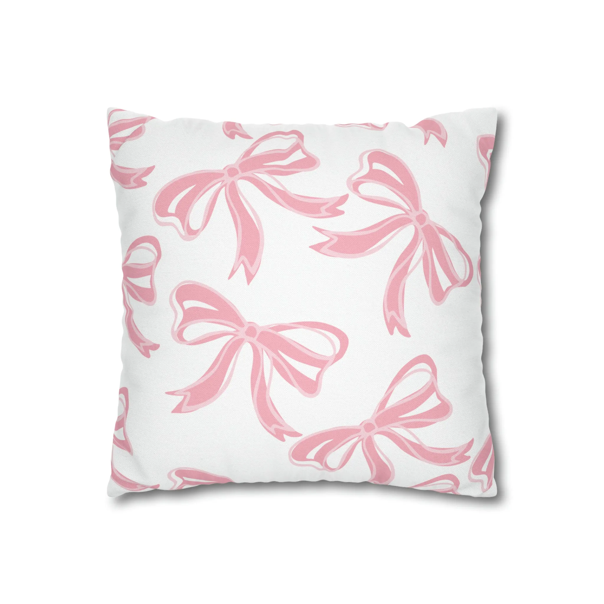 Trendy Pink Bow College Pillow Cover - Dorm Pillow, Graduation Gift, Bed Party Gift, Nursery Decor, College Gift, Pink Pillow, Bow Aesthetic