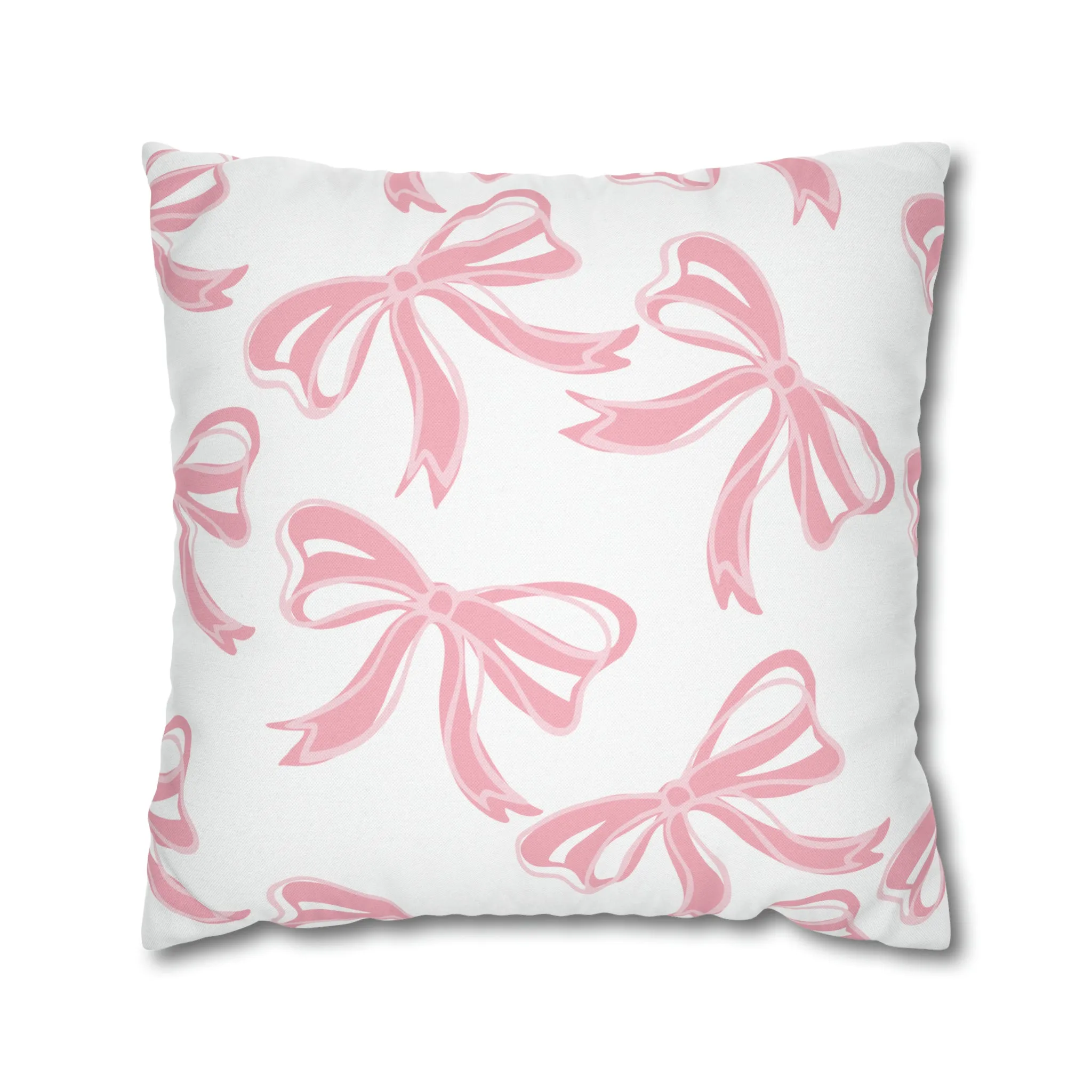 Trendy Pink Bow College Pillow Cover - Dorm Pillow, Graduation Gift, Bed Party Gift, Nursery Decor, College Gift, Pink Pillow, Bow Aesthetic