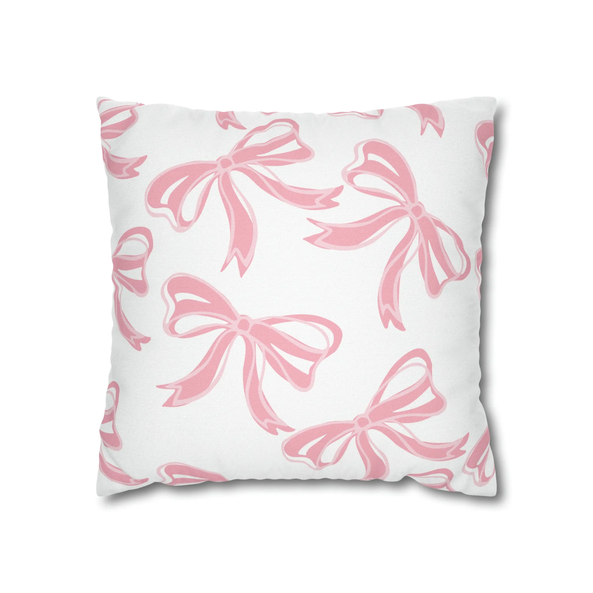 Trendy Pink Bow College Pillow Cover - Dorm Pillow, Graduation Gift, Bed Party Gift, Nursery Decor, College Gift, Pink Pillow, Bow Aesthetic