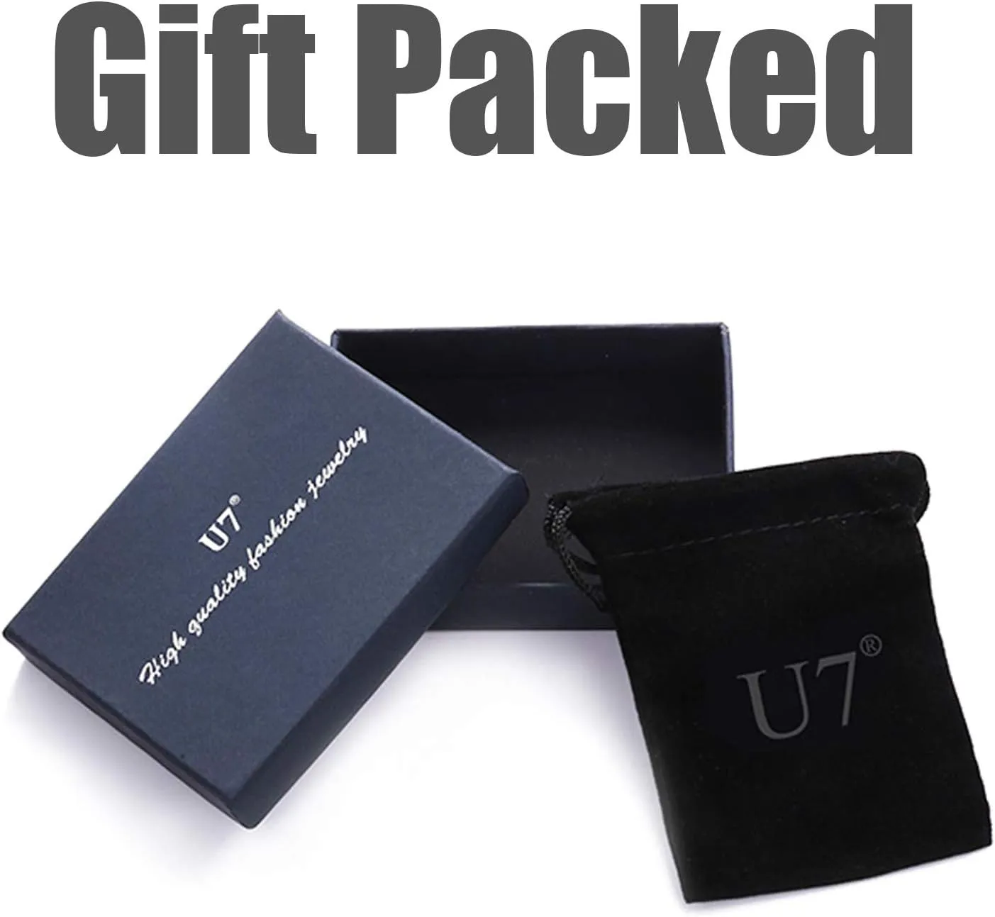 U7 Women Locket Necklace Platinum 14K Gold Photo Lockets that Hold Picture,Chain 20 Inch Personalized Gift Custom Love Heart Image Necklaces
