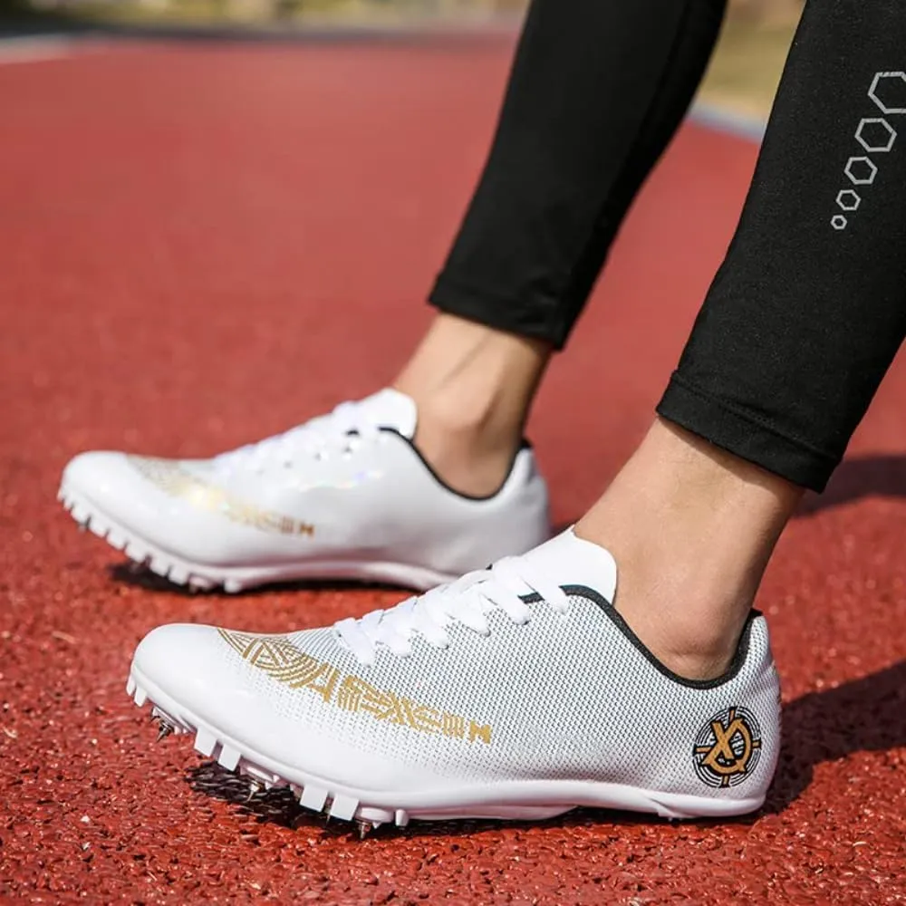 Unisex Track and Field Shoes with 8 Nails Spikes, Training Competition Athletics Sprint Spikes Shoes, Long Jumping Athletics Shoes for Men, Women, Boys and Girls