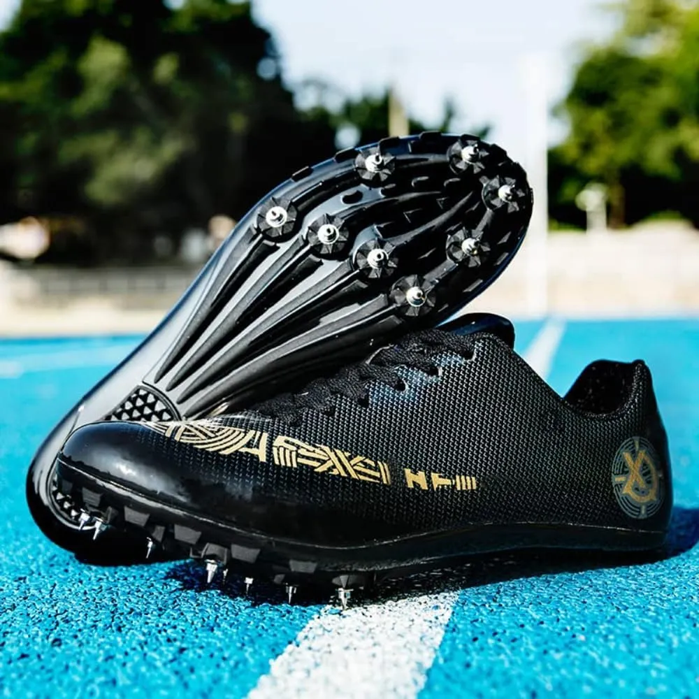 Unisex Track and Field Shoes with 8 Nails Spikes, Training Competition Athletics Sprint Spikes Shoes, Long Jumping Athletics Shoes for Men, Women, Boys and Girls