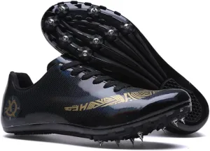 Unisex Track and Field Shoes with 8 Nails Spikes, Training Competition Athletics Sprint Spikes Shoes, Long Jumping Athletics Shoes for Men, Women, Boys and Girls