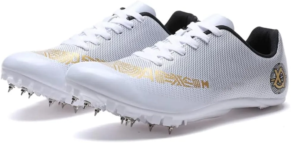 Unisex Track and Field Shoes with 8 Nails Spikes, Training Competition Athletics Sprint Spikes Shoes, Long Jumping Athletics Shoes for Men, Women, Boys and Girls