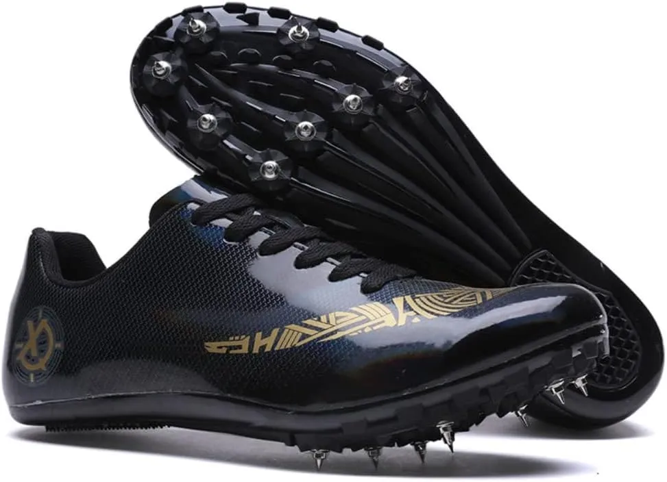 Unisex Track and Field Shoes with 8 Nails Spikes, Training Competition Athletics Sprint Spikes Shoes, Long Jumping Athletics Shoes for Men, Women, Boys and Girls