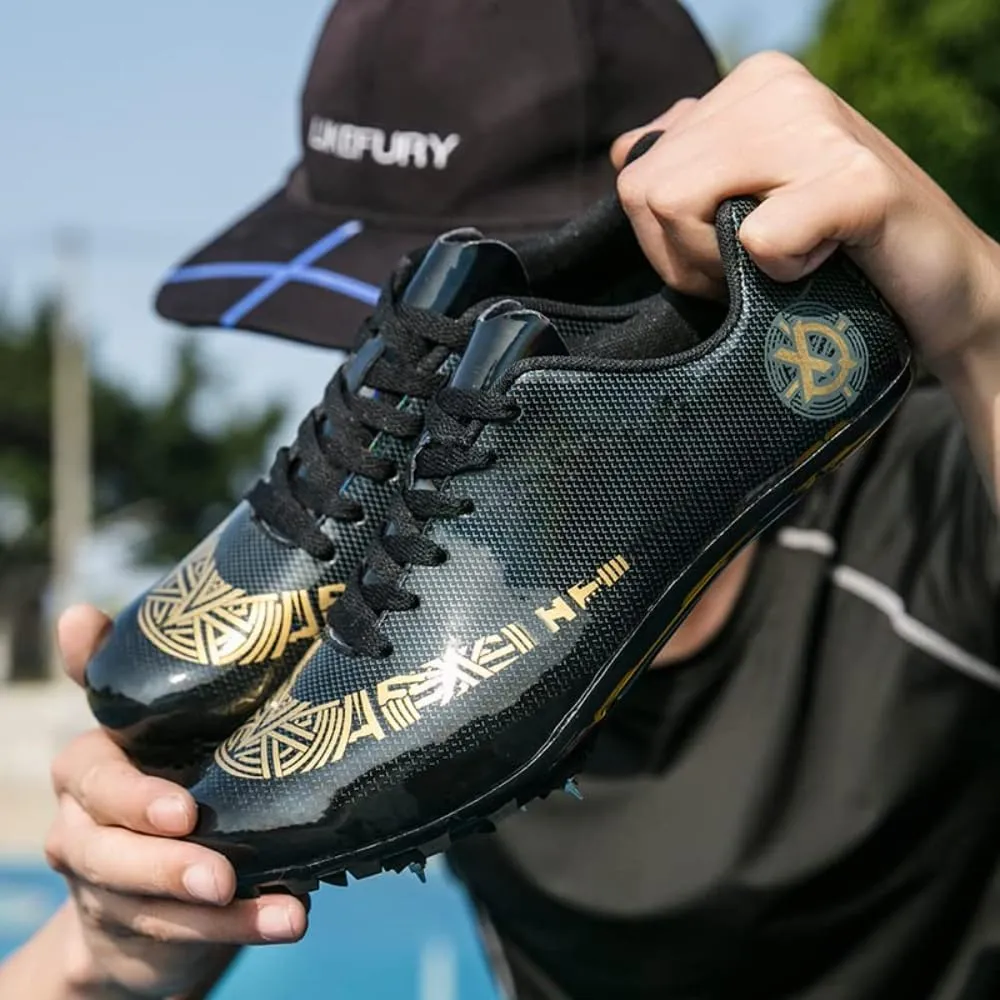 Unisex Track and Field Shoes with 8 Nails Spikes, Training Competition Athletics Sprint Spikes Shoes, Long Jumping Athletics Shoes for Men, Women, Boys and Girls