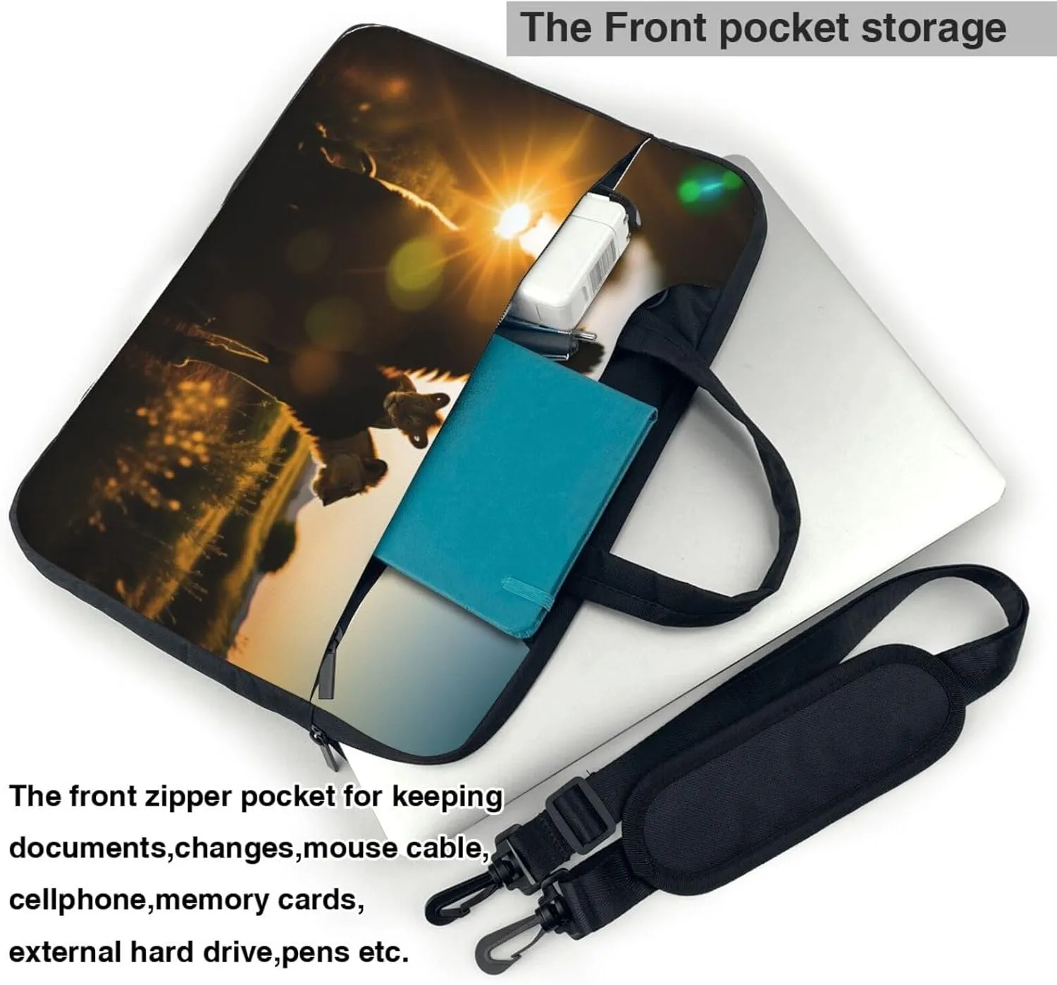 Whales Laptop Shoulder Bag Notebook Computer Case Briefcase With Shoulder Straps And Handle