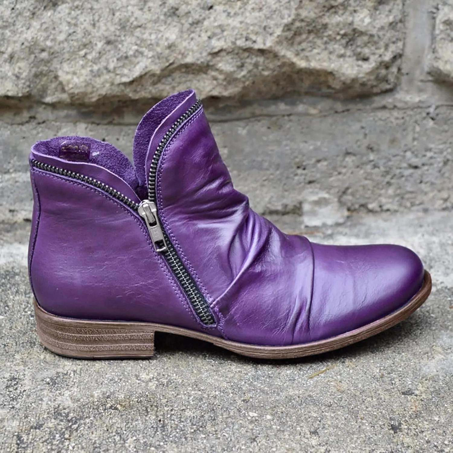 Wide Width Ankle Boots for Women,Side Zipper Low Heel Almond Toe Chelsea Booties Comfy Slip-On Daily Walking Work Shoes Warm Fabric Winter Fall Booties Lightweight Hiking Boots