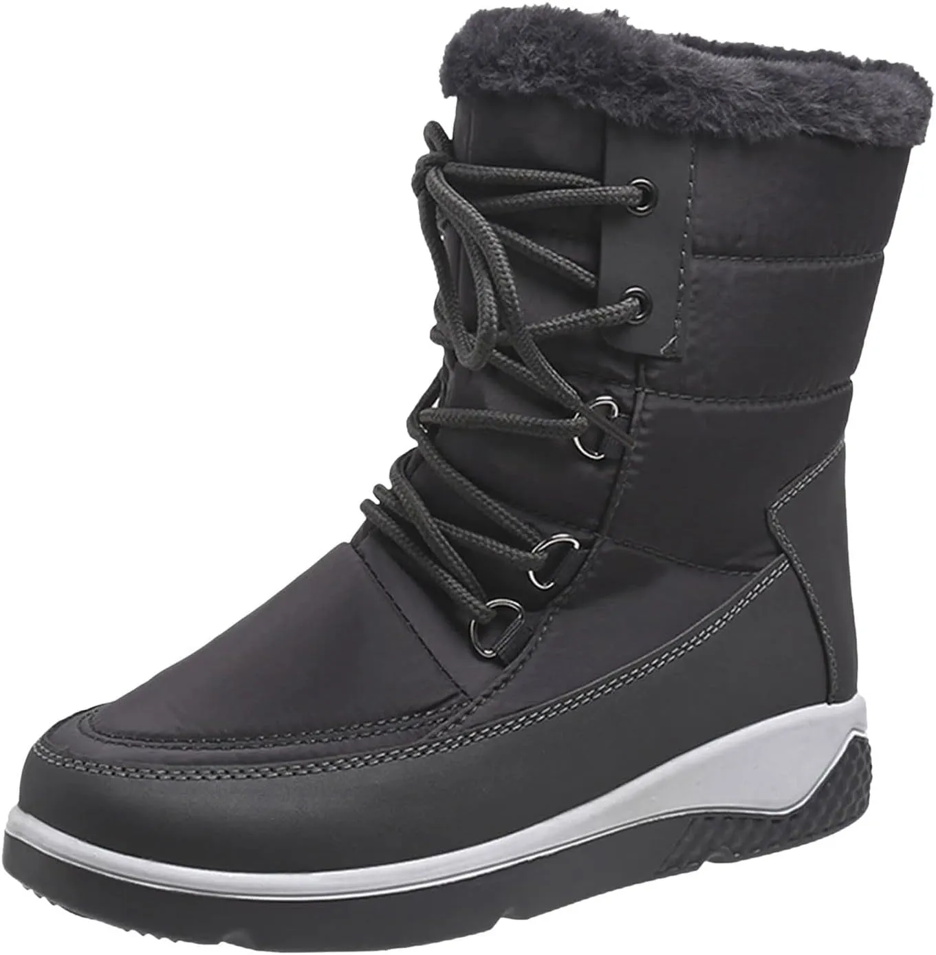 Wide Width Snow Boots for Women Plus Size Winter Walking Boots for Women Waterproof Women's Boots Winter Womens Winter Snow Boots Warm Fur Lined Anti-Slip Botas Contra El Agua Para Mujer De Trabajo