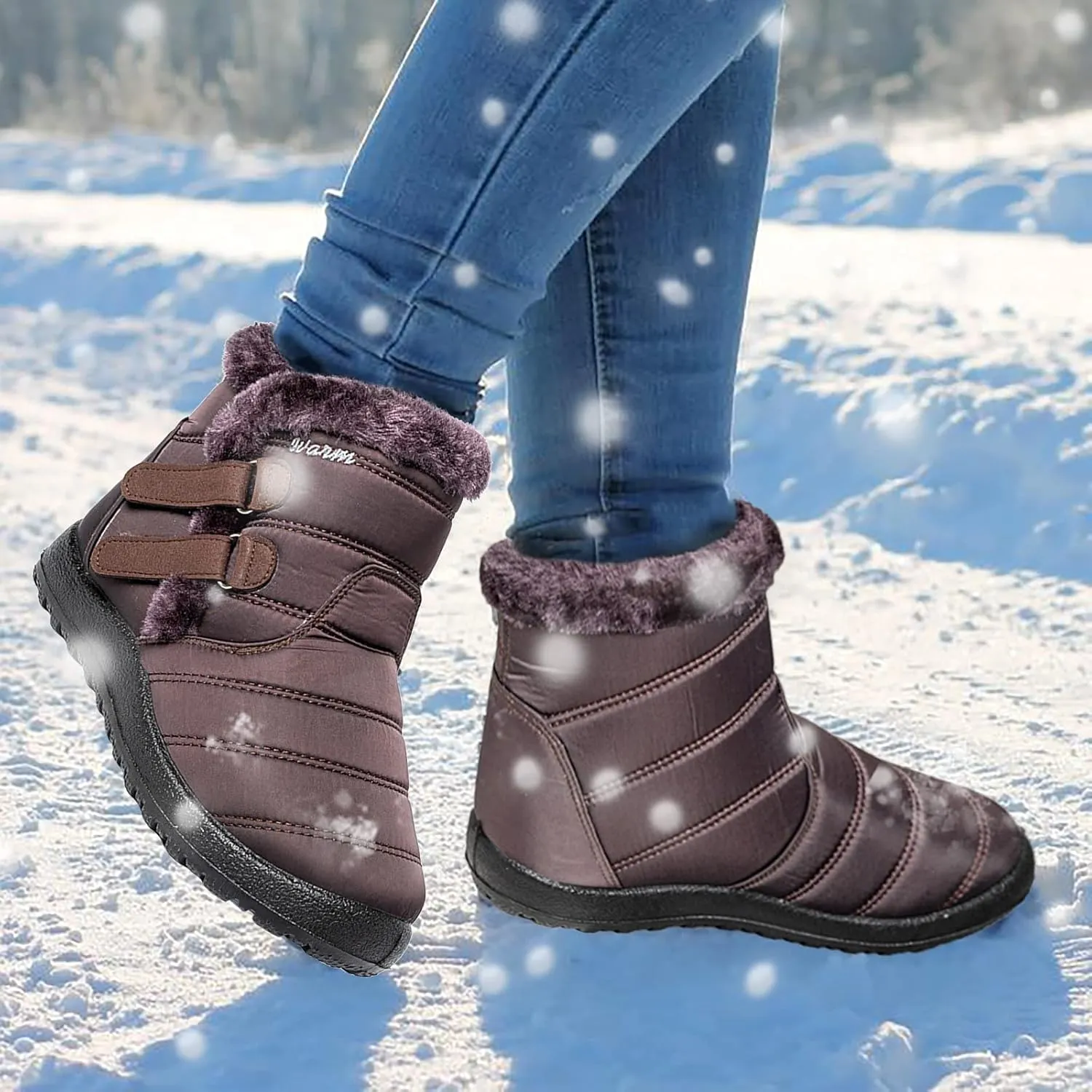 Winter Boots for Women Waterproof Snow Wide Width Lightweight Women Snow Boots Calf High Fall Winter Boots for Women 2023 Winter Women Boots Ankle Size 9 Wide Women Winter Boot