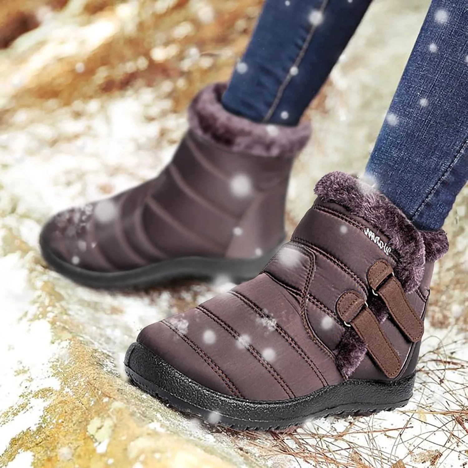 Winter Boots for Women Waterproof Snow Wide Width Lightweight Women Snow Boots Calf High Fall Winter Boots for Women 2023 Winter Women Boots Ankle Size 9 Wide Women Winter Boot