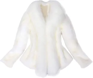 Women Faux Fur Pelt Coat Elegant Thick Warm Fashion Outerwear Fake Fur Jacket Fuzzy Fluffy Plain Coats