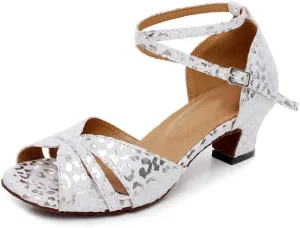 Women Glitter Latin Dance Shoes Professional Ballroom Salsa Dance Shoes Social Wedding Dancing Sandals