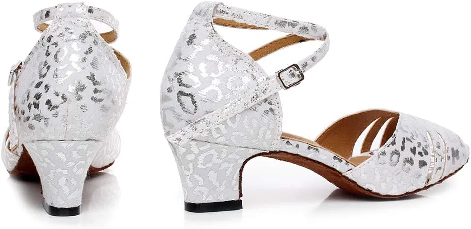 Women Glitter Latin Dance Shoes Professional Ballroom Salsa Dance Shoes Social Wedding Dancing Sandals