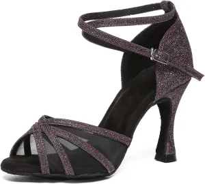 Women Latin Dance Shoes Performance Ballroom Salsa Bachata Dancing Shoes High Heel