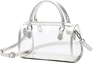 Women Purse Transparent Handbag Top Handle Shoulder Bag PVC Purse Totes Satchel