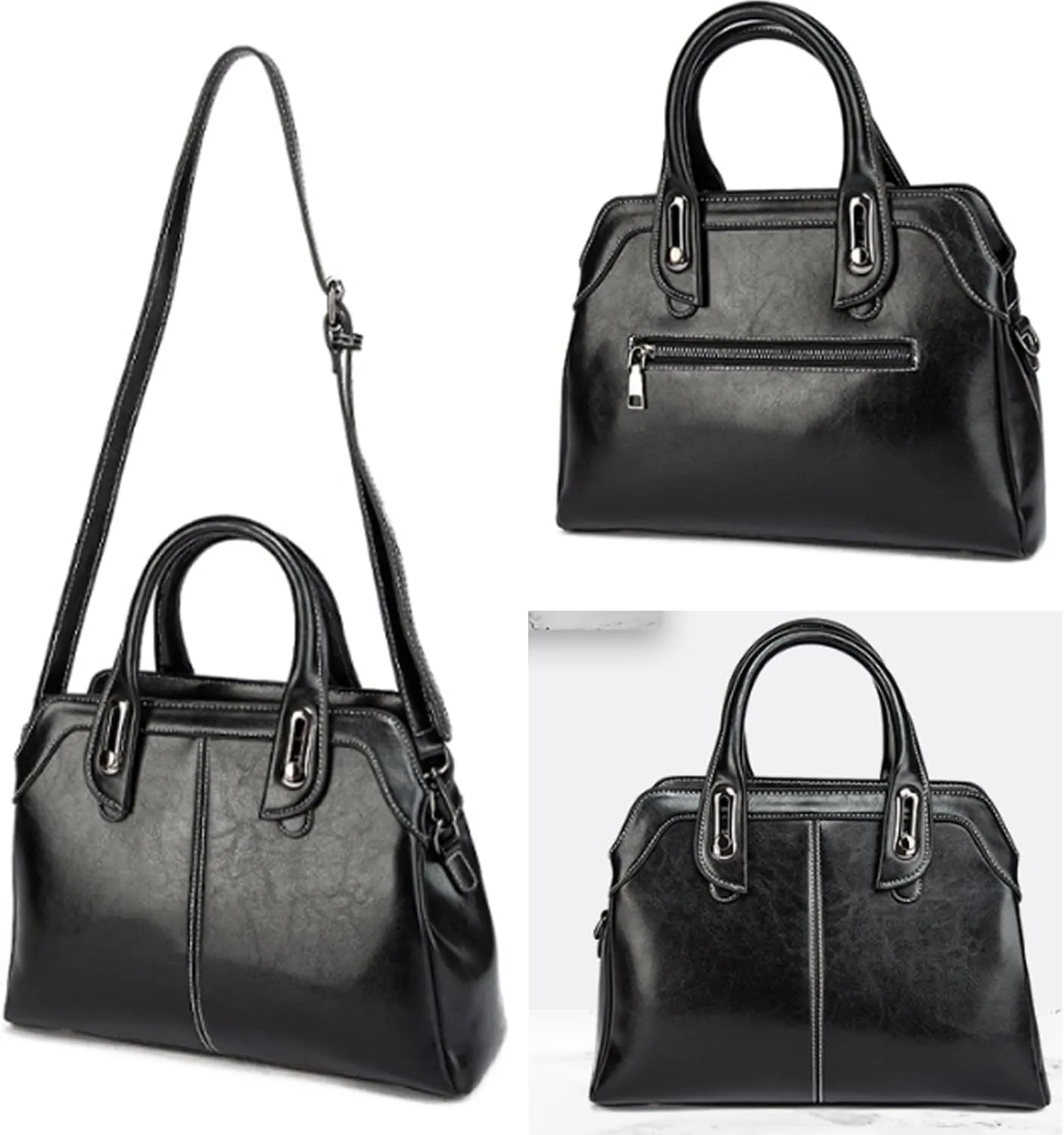 Women Retro Handbag and Totes Purse Top Handle Satchel Leather Shoulder Crossbody Bag