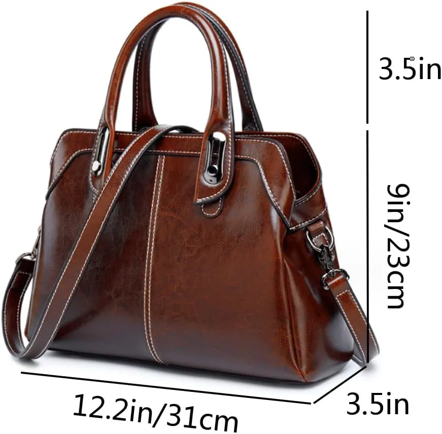 Women Retro Handbag and Totes Purse Top Handle Satchel Leather Shoulder Crossbody Bag