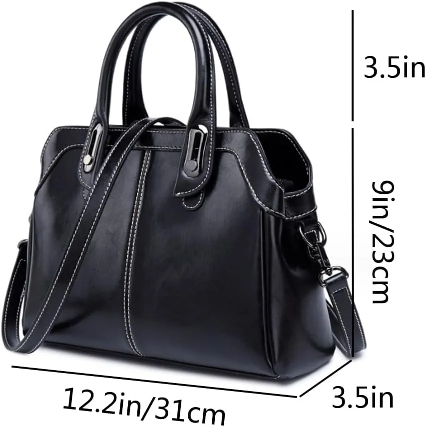 Women Retro Handbag and Totes Purse Top Handle Satchel Leather Shoulder Crossbody Bag