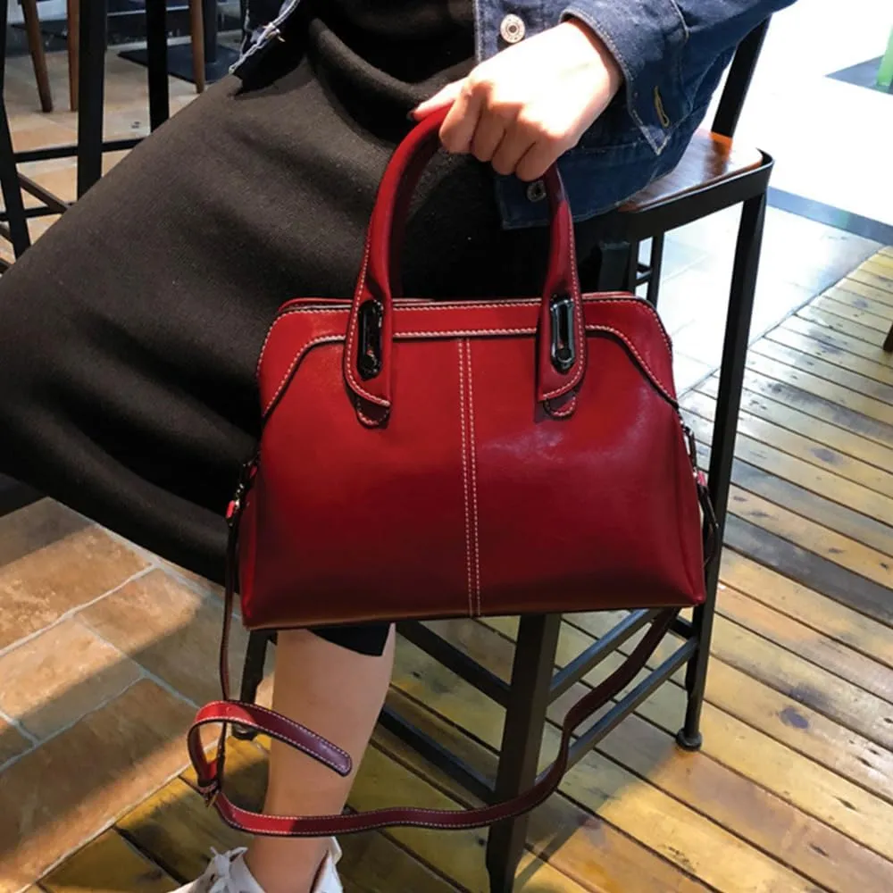 Women Retro Handbag and Totes Purse Top Handle Satchel Leather Shoulder Crossbody Bag