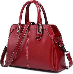Women Retro Handbag and Totes Purse Top Handle Satchel Leather Shoulder Crossbody Bag