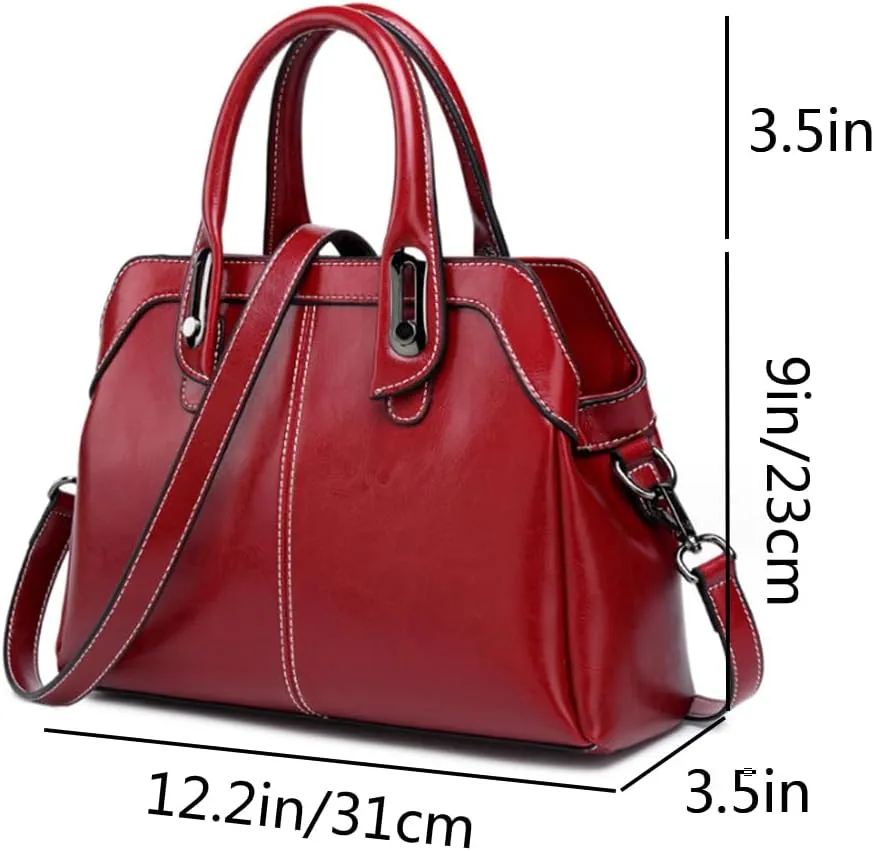 Women Retro Handbag and Totes Purse Top Handle Satchel Leather Shoulder Crossbody Bag