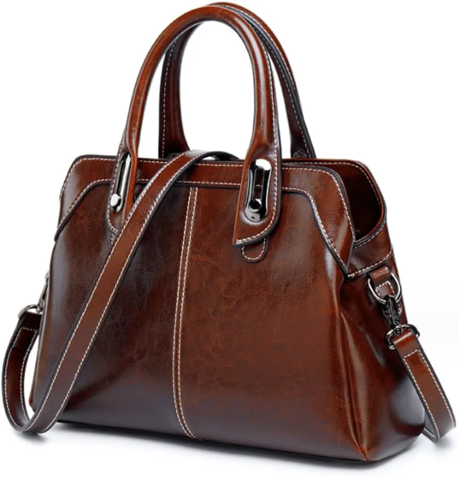 Women Retro Handbag and Totes Purse Top Handle Satchel Leather Shoulder Crossbody Bag
